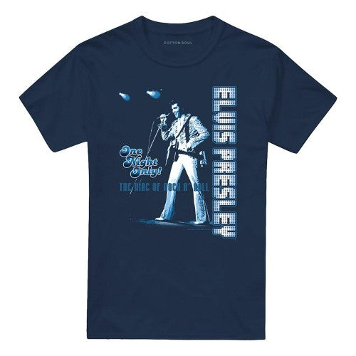Front - Elvis Presley Unisex Adult One Night Only T-Shirt