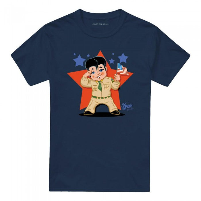 Front - Elvis Presley Unisex Adult Lil G I T-Shirt