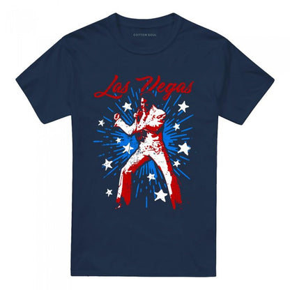 Front - Elvis Presley Unisex Adult Vegas Superstar T-Shirt
