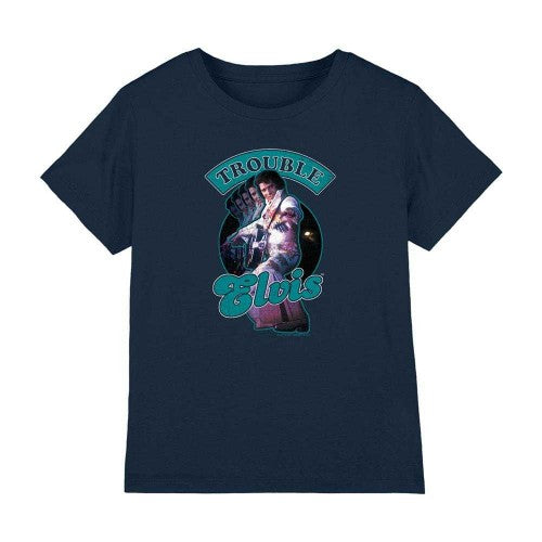 Front - Elvis Childrens/Kids Total Trouble T-Shirt
