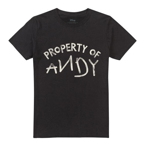 Front - Toy Story Unisex Adult Property Of Andy T-Shirt