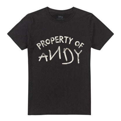 Front - Toy Story Unisex Adult Property Of Andy T-Shirt