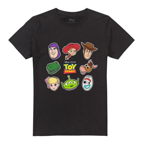 Front - Toy Story Unisex Adult Character Faces T-Shirt