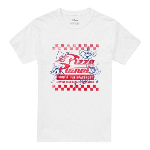 Front - Toy Story Unisex Adult Pizza Planet Menu Back Print T-Shirt