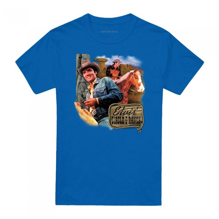 Front - Elvis Presley Unisex Adult Ranch T-Shirt