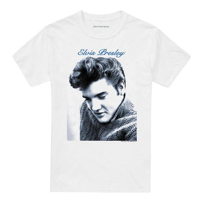 Front - Elvis Presley Unisex Adult Script & Sweater T-Shirt