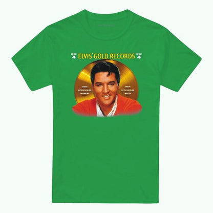 Front - Elvis Presley Unisex Adult Gold Records T-Shirt