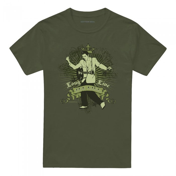 Front - Elvis Presley Unisex Adult Long Live The King T-Shirt