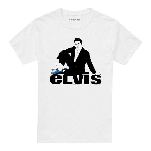 Front - Elvis Presley Unisex Adult Blue Suede Shoes T-Shirt