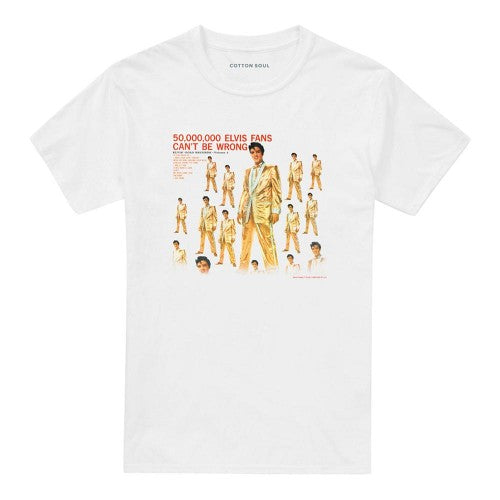 Front - Elvis Presley Unisex Adult 50 Million Fans T-Shirt