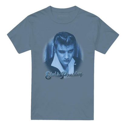Front - Elvis Presley Unisex Adult Blue Suede Fade T-Shirt
