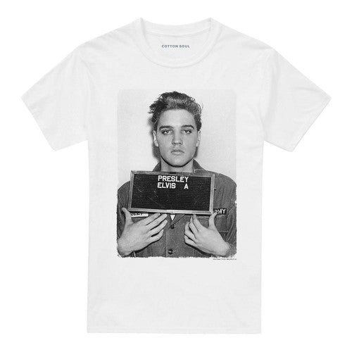 Front - Elvis Presley Unisex Adult Mugshot T-Shirt