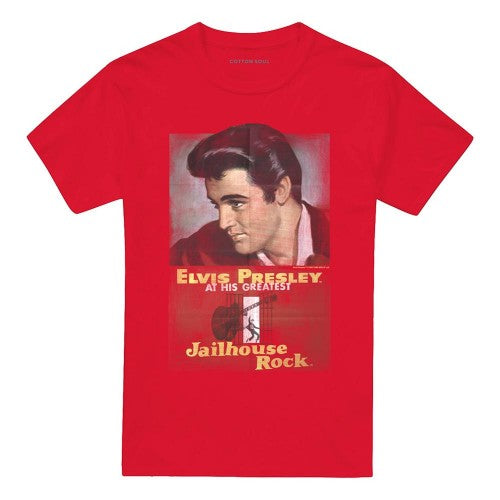 Front - Elvis Presley Unisex Adult Jailhouse Rock Poster T-Shirt