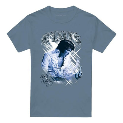 Front - Elvis Presley Unisex Adult Live In Vegas T-Shirt