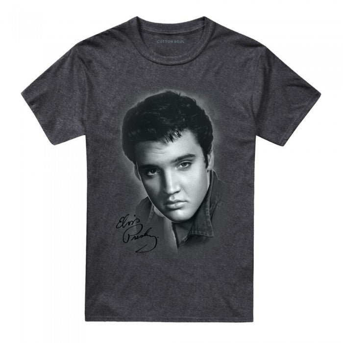 Front - Elvis Presley Unisex Adult Portrait T-Shirt