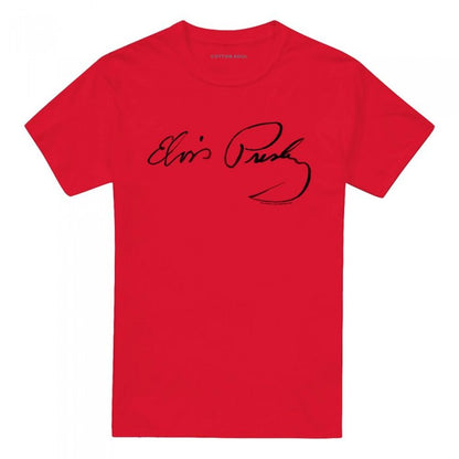 Front - Elvis Presley Unisex Adult Signature Sketch T-Shirt
