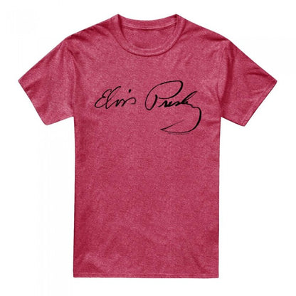 Front - Elvis Presley Unisex Adult Signature Sketch T-Shirt