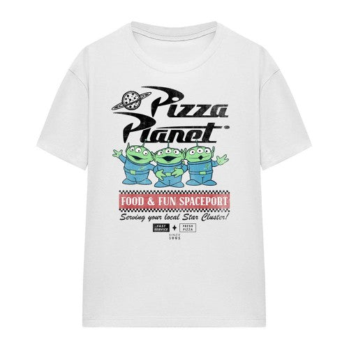 Front - Toy Story Womens/Ladies Food Spaceport Aliens T-Shirt