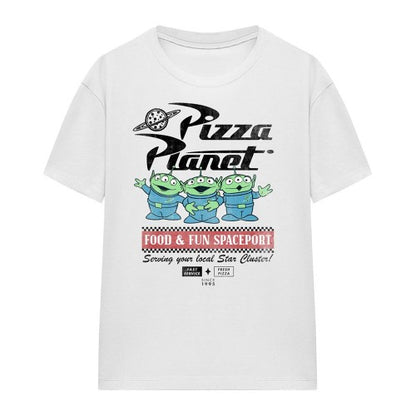 Front - Toy Story Womens/Ladies Food Spaceport Aliens T-Shirt
