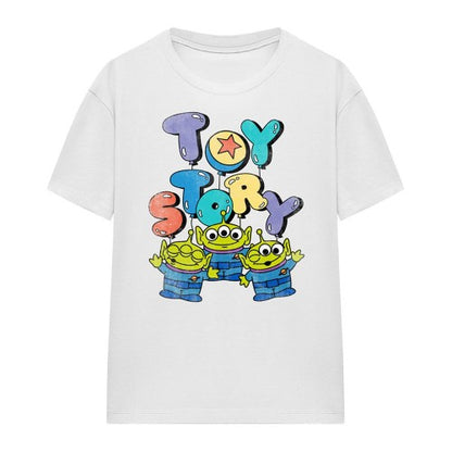 Front - Toy Story Womens/Ladies Aliens Balloons T-Shirt