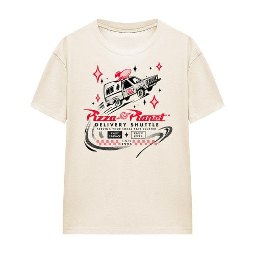 Front - Toy Story Womens/Ladies Pizza Planet Delivery T-Shirt