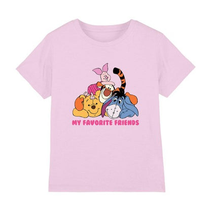 Front - Winnie the Pooh Childrens/Kids My Favorite Friends Group T-Shirt