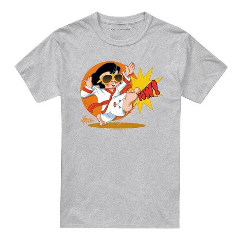 Front - Elvis Presley Unisex Adult Karate King T-Shirt