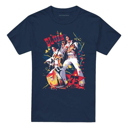 Front - Elvis Presley Unisex Adult Eagle Elvis T-Shirt
