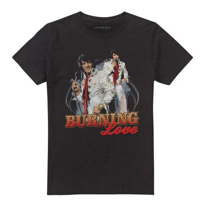 Front - Elvis Presley Unisex Adult Burning Love T-Shirt