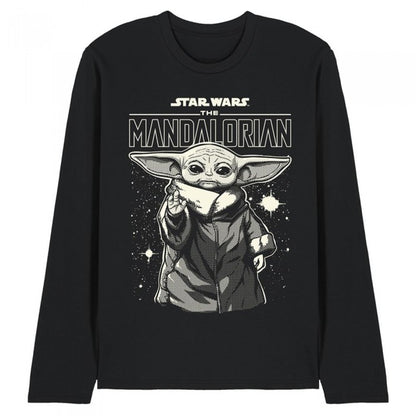 Front - Star Wars The Mandalorian Unisex Adult Grogu Long-Sleeved T-Shirt