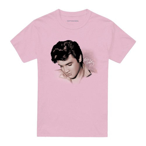 Front - Elvis Presley Mens Looking Down T-Shirt