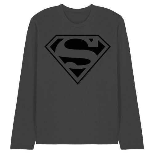 Front - Superman Unisex Adult Mono Long-Sleeved T-Shirt