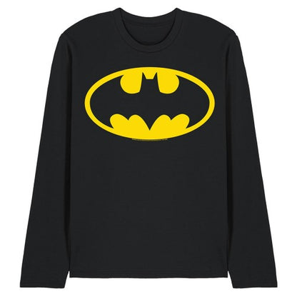 Front - Batman Unisex Adult Logo Long-Sleeved T-Shirt