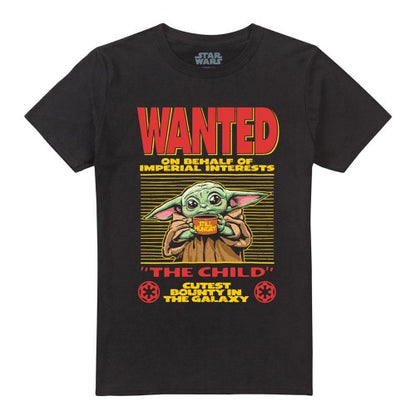 Front - Star Wars The Mandalorian Unisex Adult Cutest Bounty Wanted Grogu Long-Sleeved T-Shirt