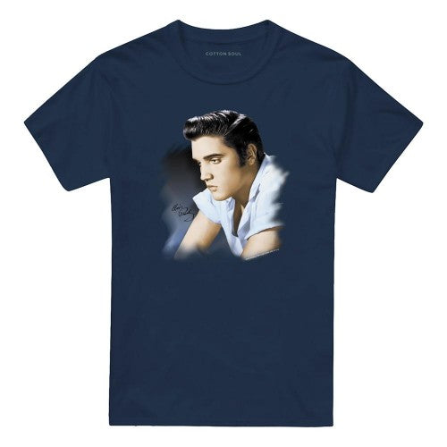 Front - Elvis Presley Mens Profile T-Shirt