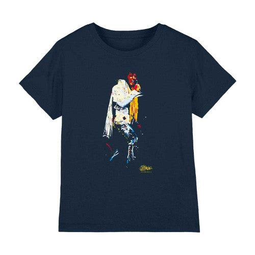 Front - Elvis Presley Childrens/Kids Yellow Scarf T-Shirt