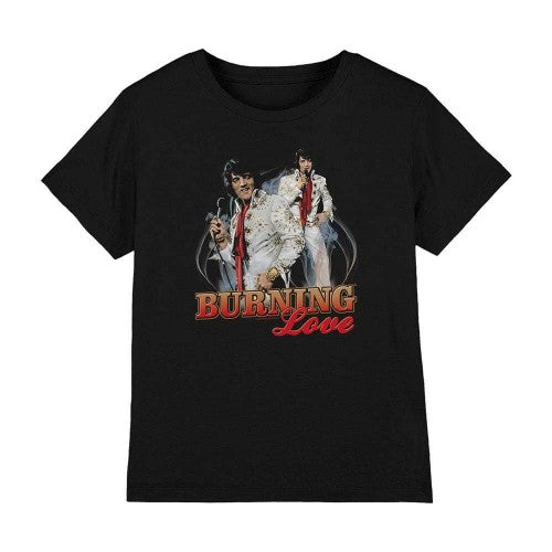Front - Elvis Presley Childrens/Kids Burning Love T-Shirt
