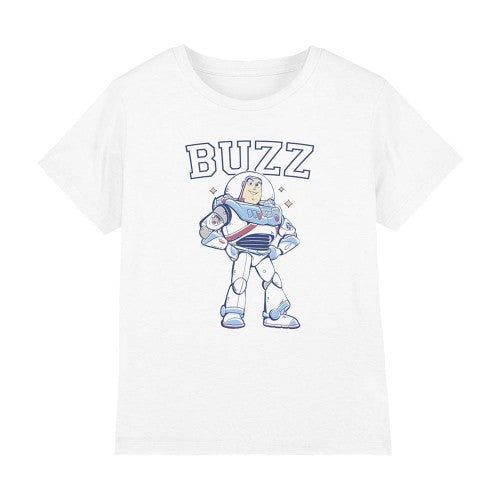 Front - Toy Story Childrens/Kids Buzz Lightyear Collegiate T-Shirt