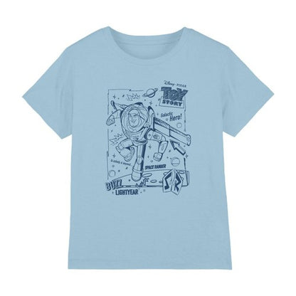 Front - Toy Story Childrens/Kids Buzz Lightyear Sketch T-Shirt