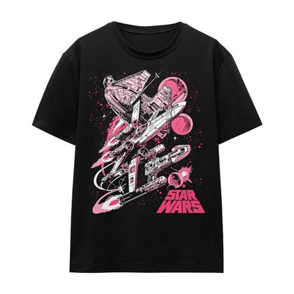 Front - Star Wars Womens/Ladies Retro Comic T-Shirt
