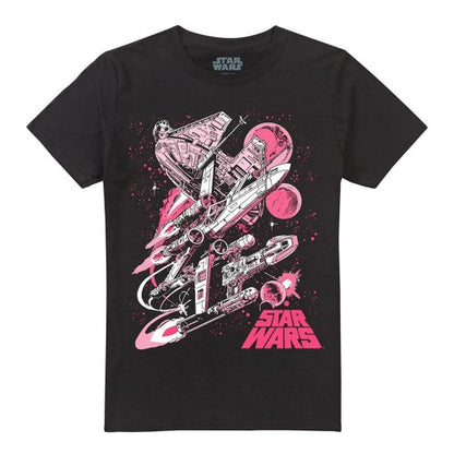 Front - Star Wars Unisex Adult Retro Comic T-Shirt