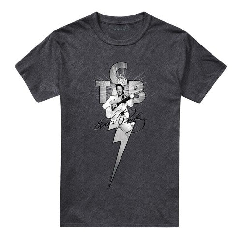 Front - Elvis Presley Unisex Adult TCB Ornate Heather T-Shirt