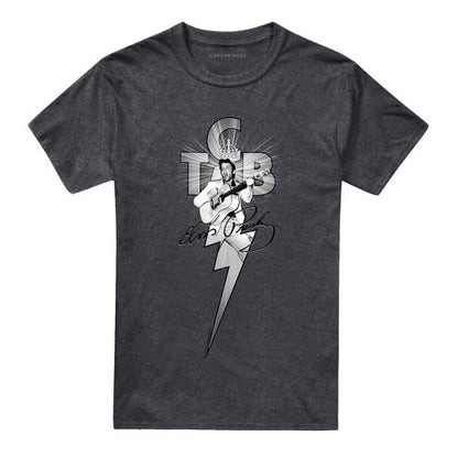 Front - Elvis Presley Unisex Adult TCB Ornate Heather T-Shirt