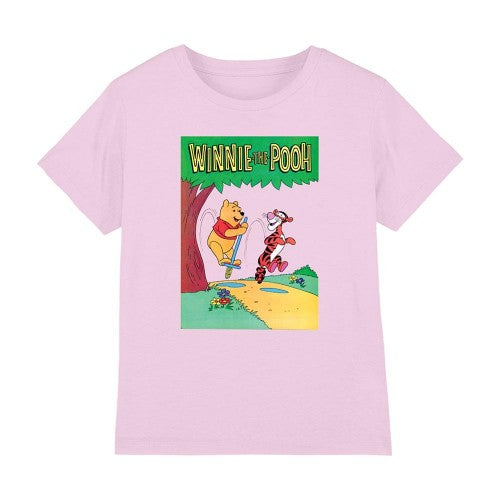 Front - Winnie the Pooh Childrens/Kids Bounce Winnie The Pooh & Tigger Retro T-Shirt