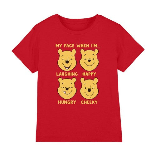 Front - Winnie the Pooh Childrens/Kids Faces T-Shirt