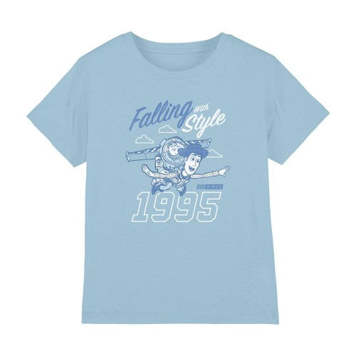 Front - Toy Story Childrens/Kids Falling With Style Woody & Buzz Lightyear T-Shirt