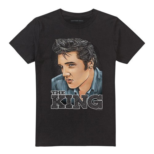 Front - Elvis Presley Unisex Adult Graphic King T-Shirt