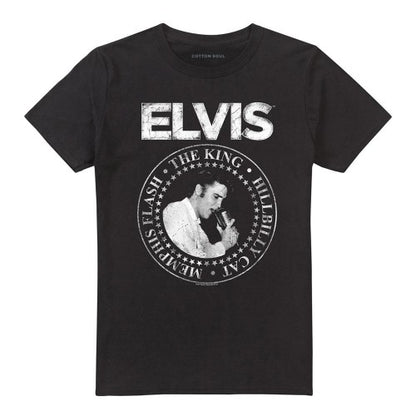Front - Elvis Presley Unisex Adult Rock King T-Shirt