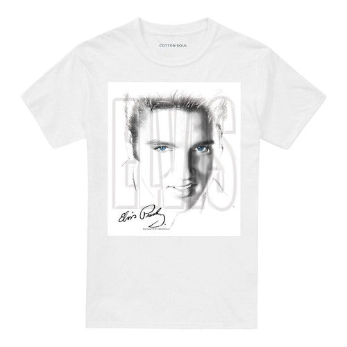 Front - Elvis Presley Unisex Adult Blue Eyes T-Shirt