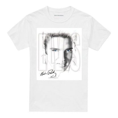 Front - Elvis Presley Unisex Adult Blue Eyes T-Shirt